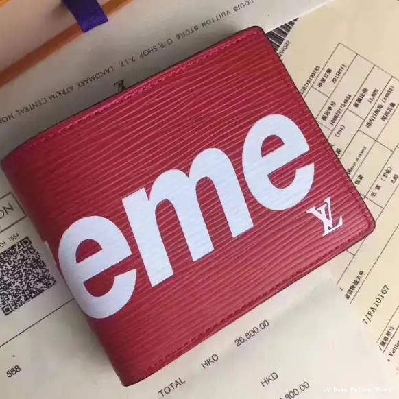 Affordable supreme pocket wallet Louis Vuitton 0502